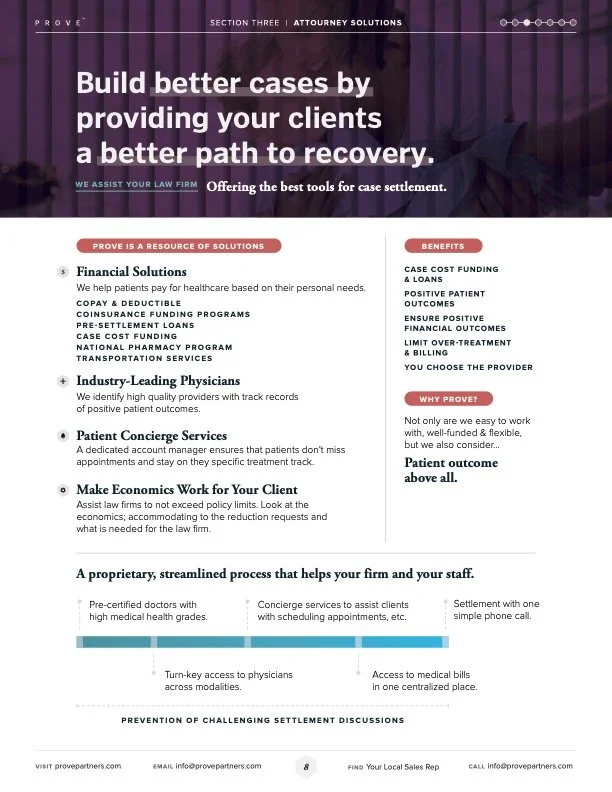 Prove sales collateral detail