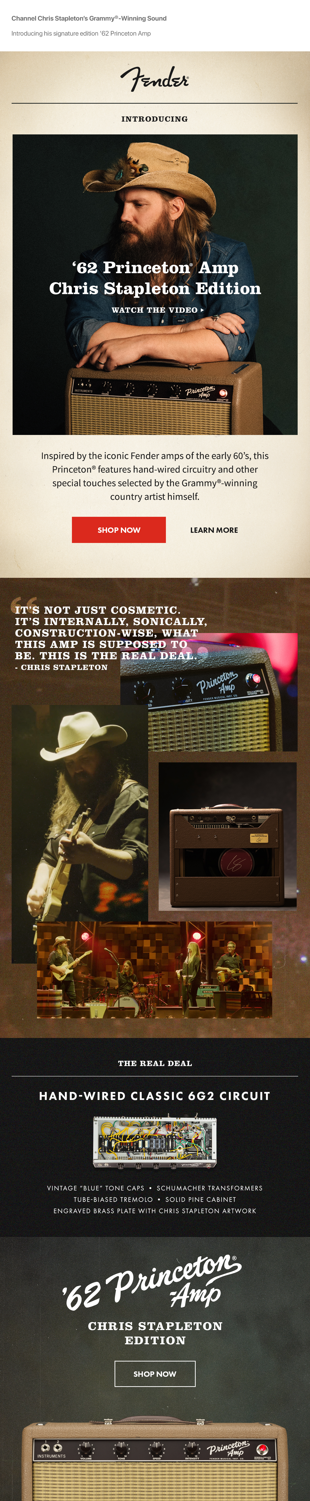 Fender Chris Stapleton eCommerce feature