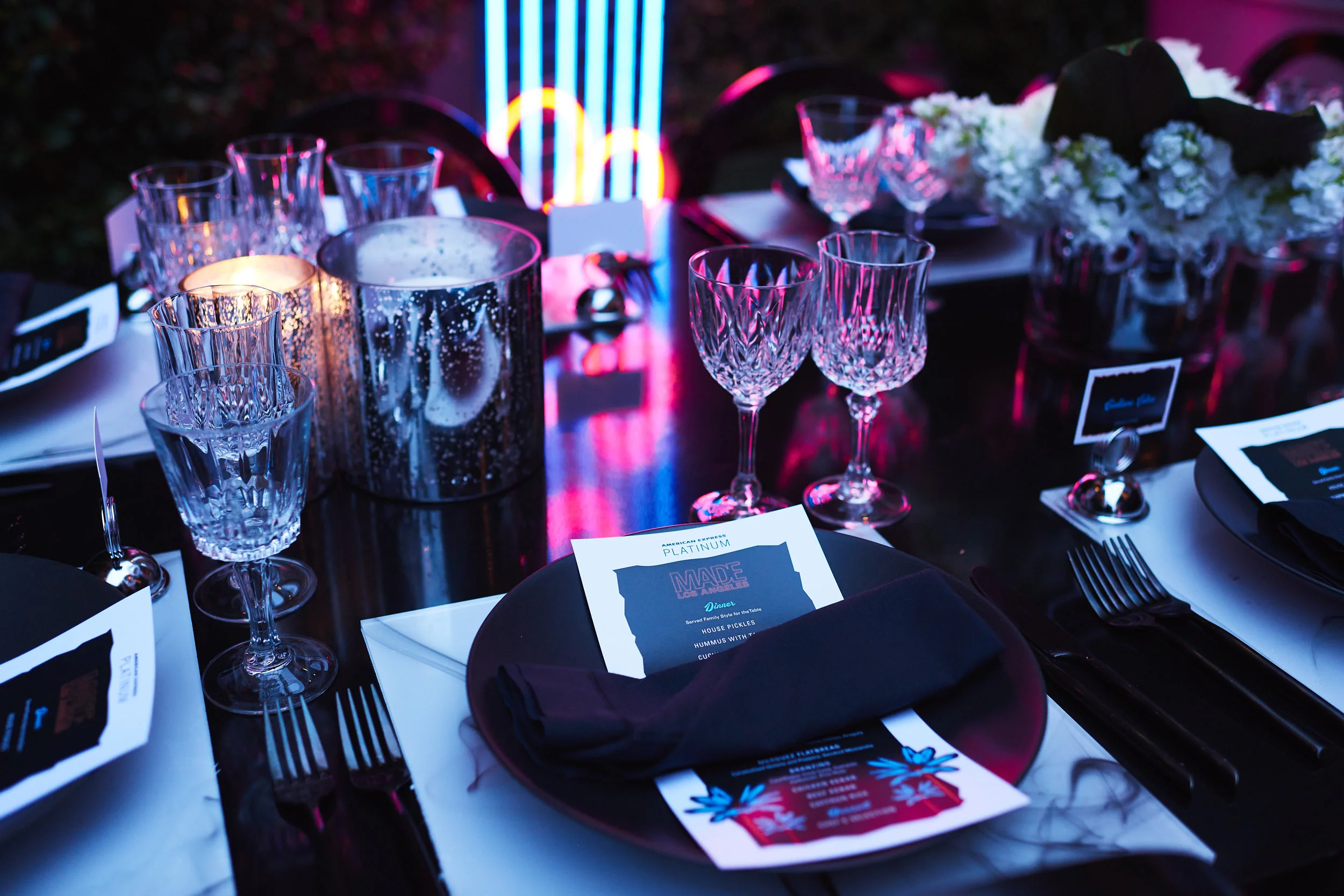 Made LA influencer dinner collateral