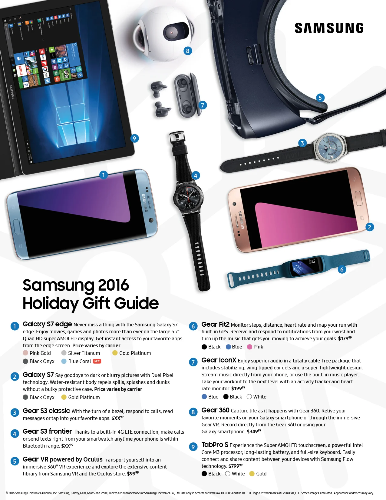 Samsung 2016 holiday gift guide