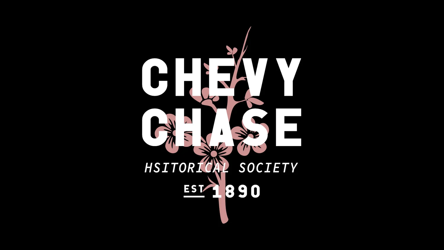 Chevy Chase Historical Society stacked logo with blossom