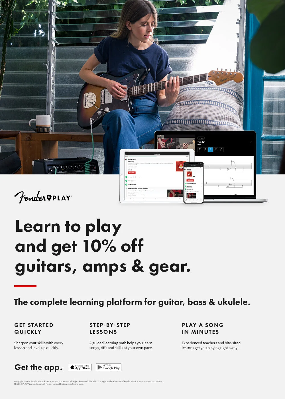 Fender Play style guide key art