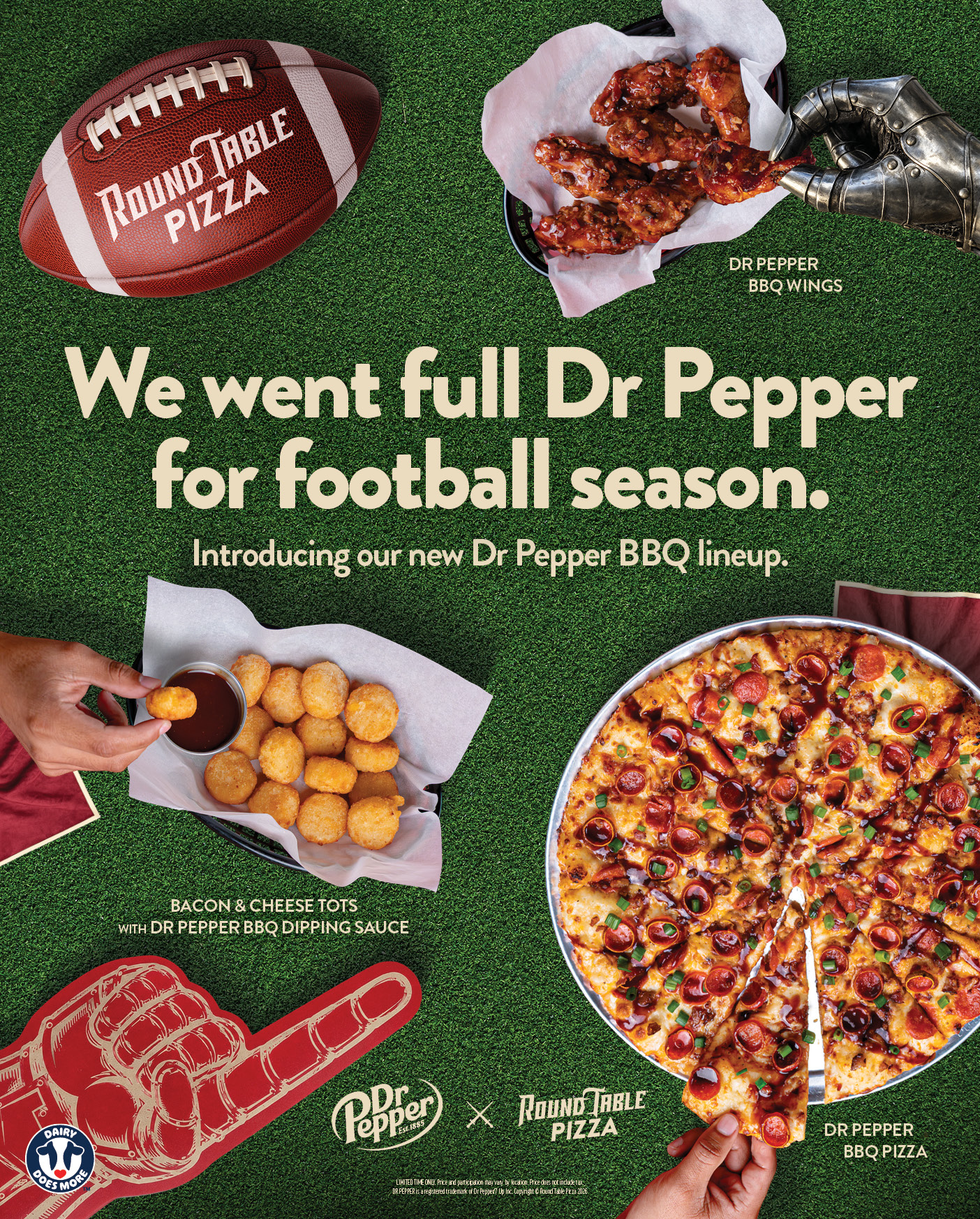Round Table Pizza Dr Pepper football season promo