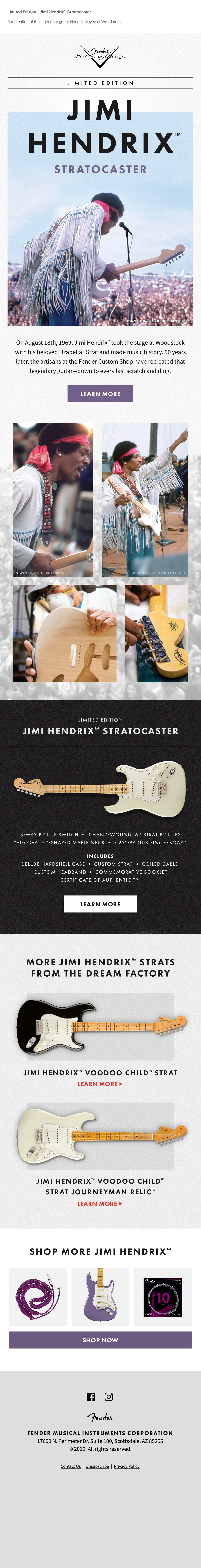 Fender Custom Shop Jimi Hendrix Izabella Strat