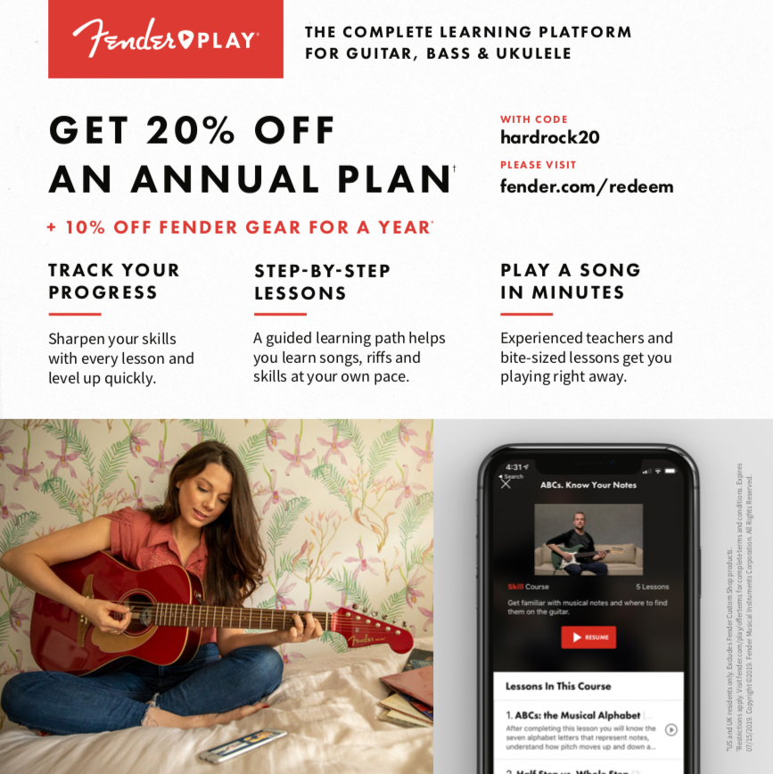 Fender Play landing page