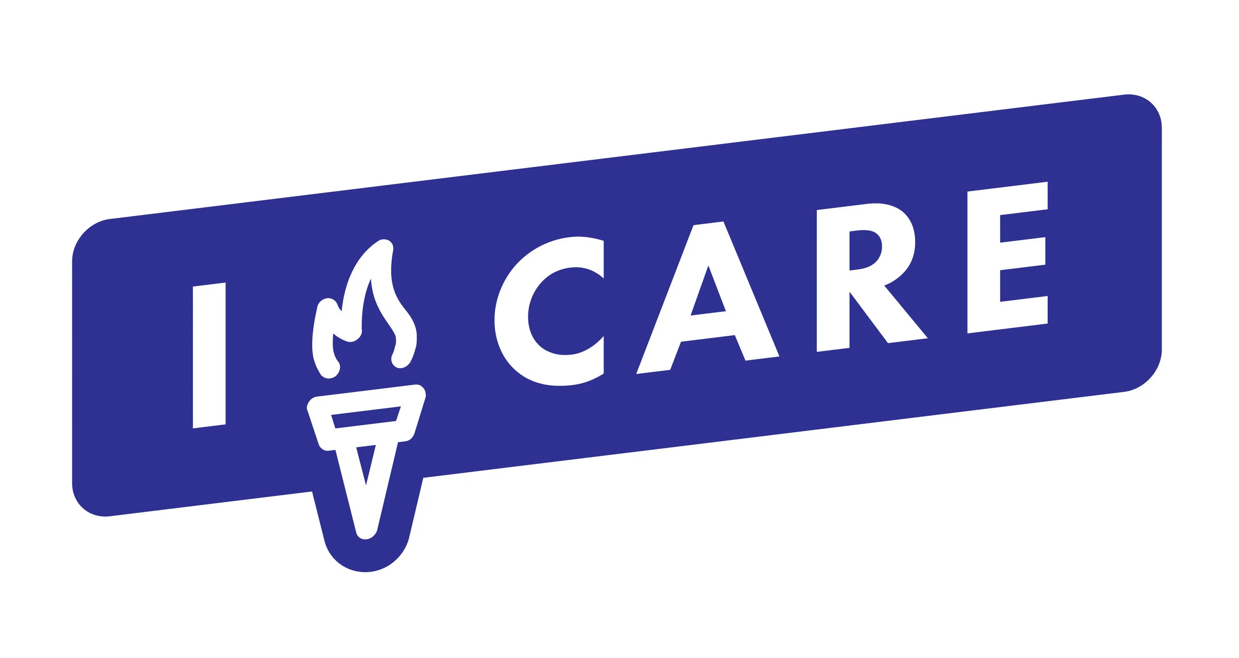 I Care March torch logo mark