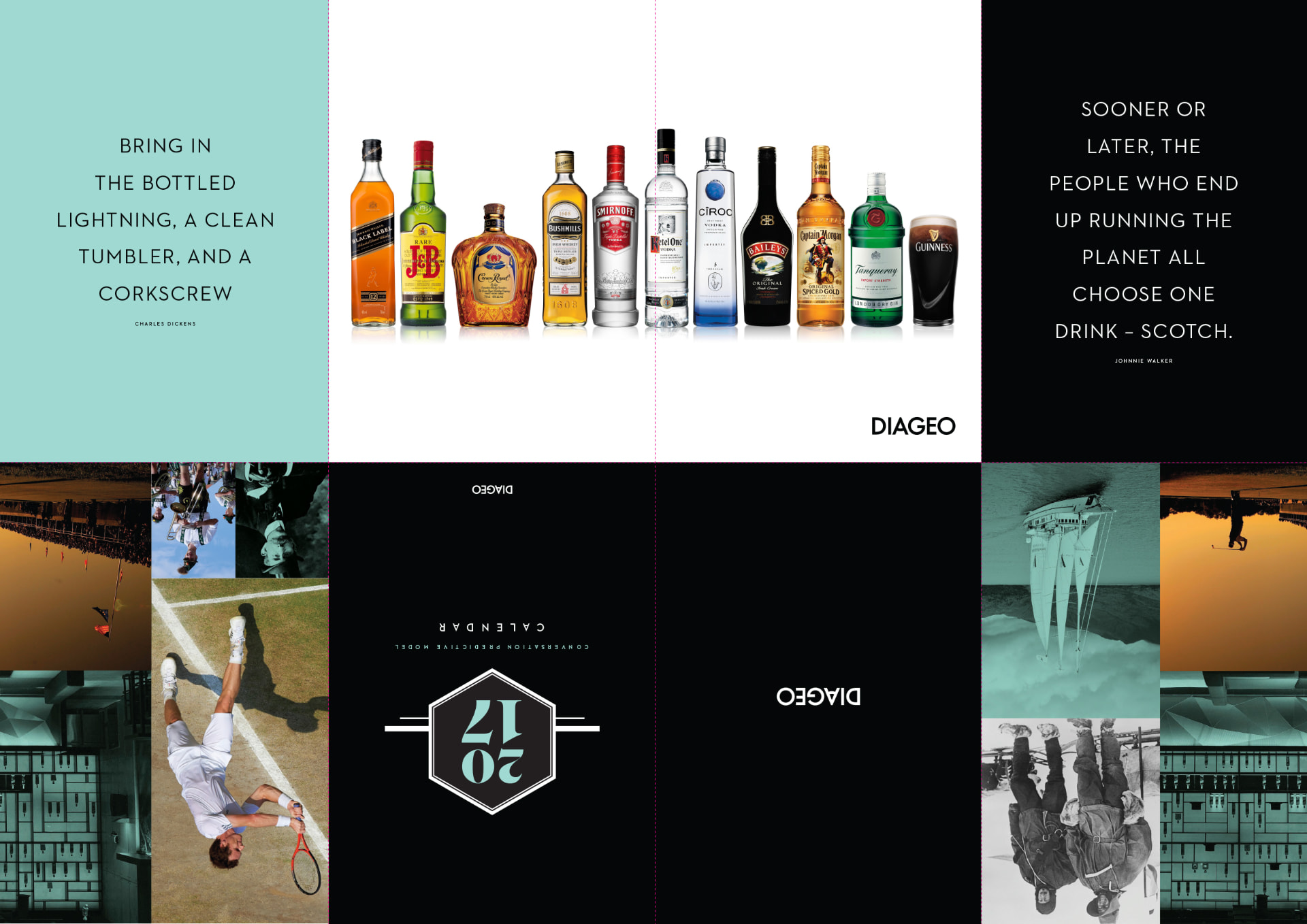 Diageo 2017 calendar cover and interior spread